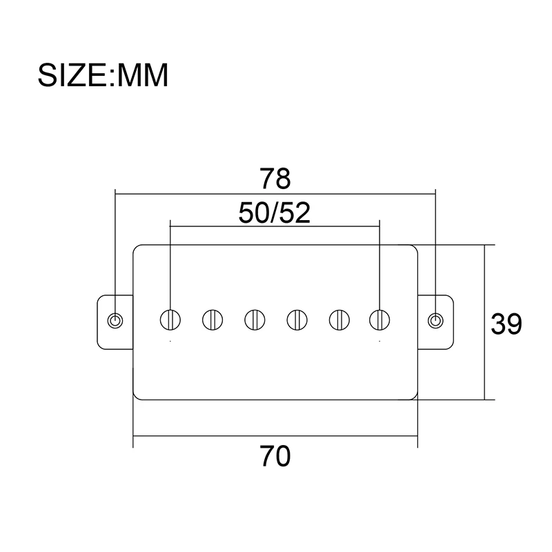 P90 Style Electric Guitar Pickups Single Coil Pickup 6 Adjustable Screw Humbucker Sized N-50/B-52 Multi-color