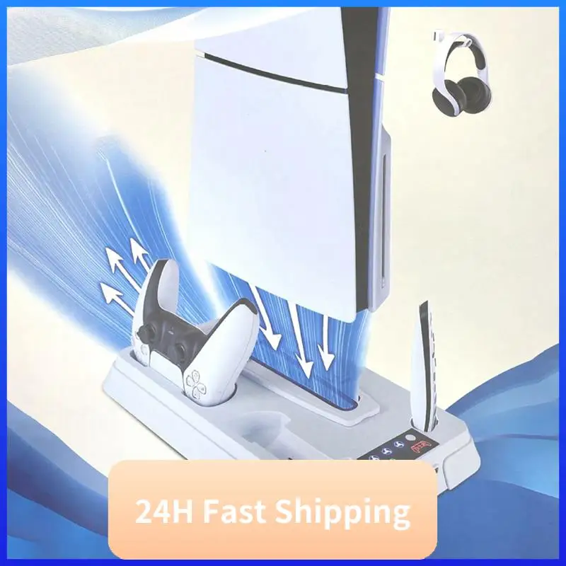 

For Ps5 Digital Version/Optical Drive Version Host Cooling Fan Handle Charging Base For PS5 Slim Charging Base Easy Install B