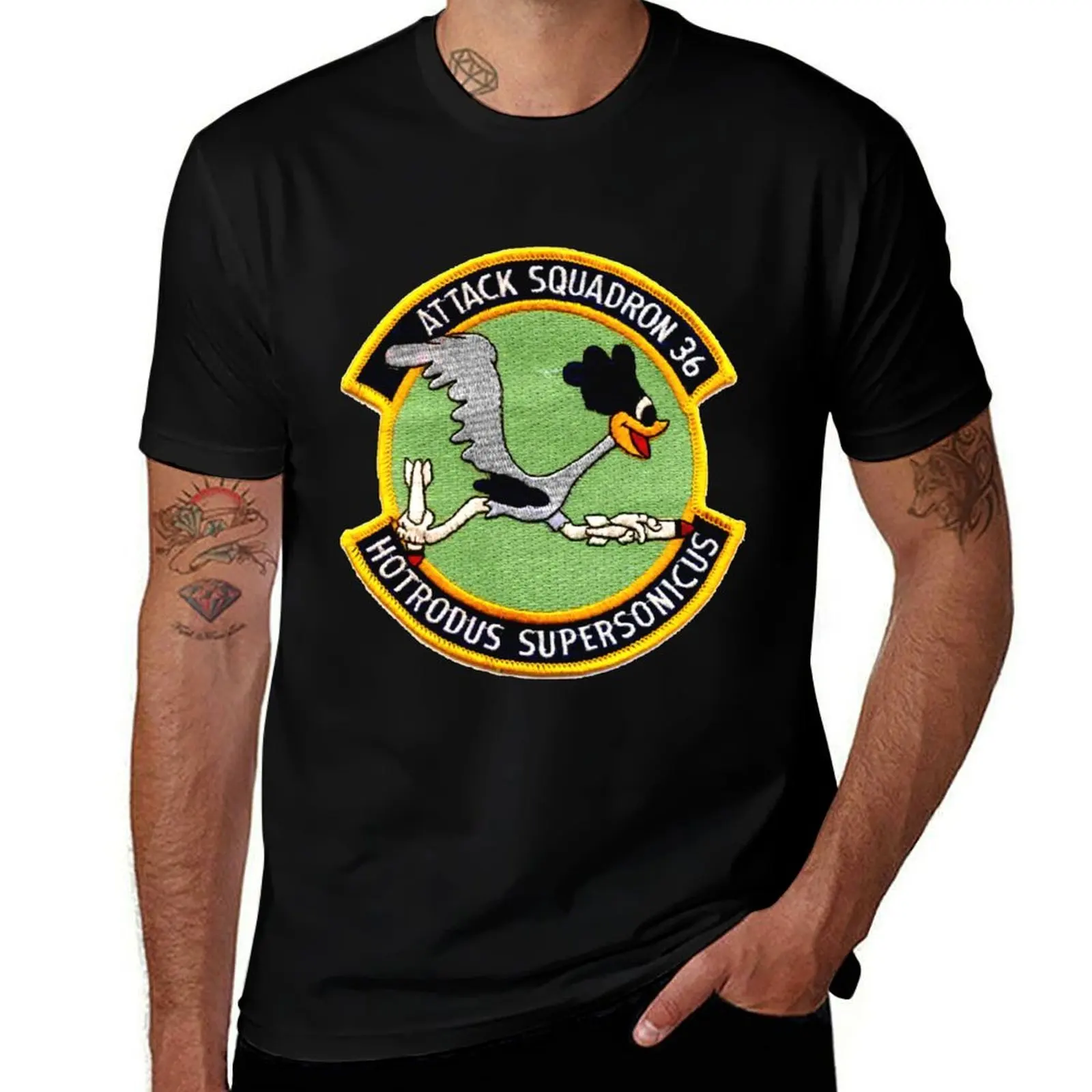 VA-36 Roadrunners Alternate Patch T-Shirt Casual Daily Wear Short Sleeve Top