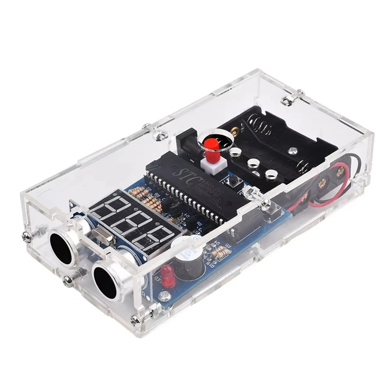 WCS-51 Single Chip Microcomputer Ultrasonic Range Finder / Reversing Radar Alarm HC-SR04 Ultrasonic Range Finder DIY Kit