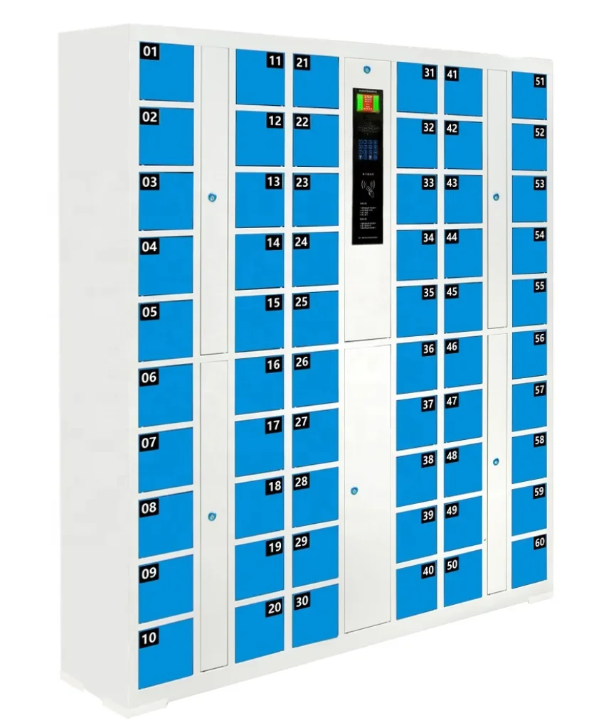 60 Door Mobile Phone Charging Cabinet Smart Locker Fast Charging USB Cabinet for Restaurant Locker