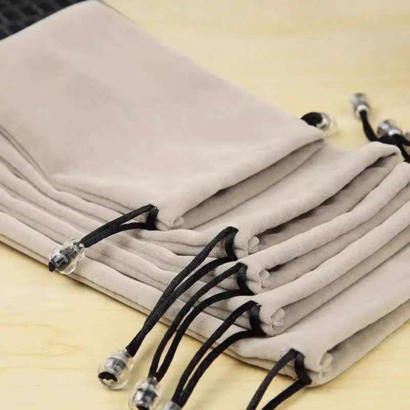 Waterproof Flannel Drawstring Bags For Mobile Phones Sunglasses Electronics Travel Storage Organizer Bags