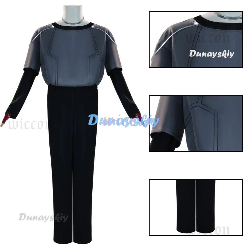 Anime Alien Stage Till Cosplay Costume Till Wig Grey Hoodie T-shirt Pants Women Men Party For Halloween Carnival Roleplay Suit