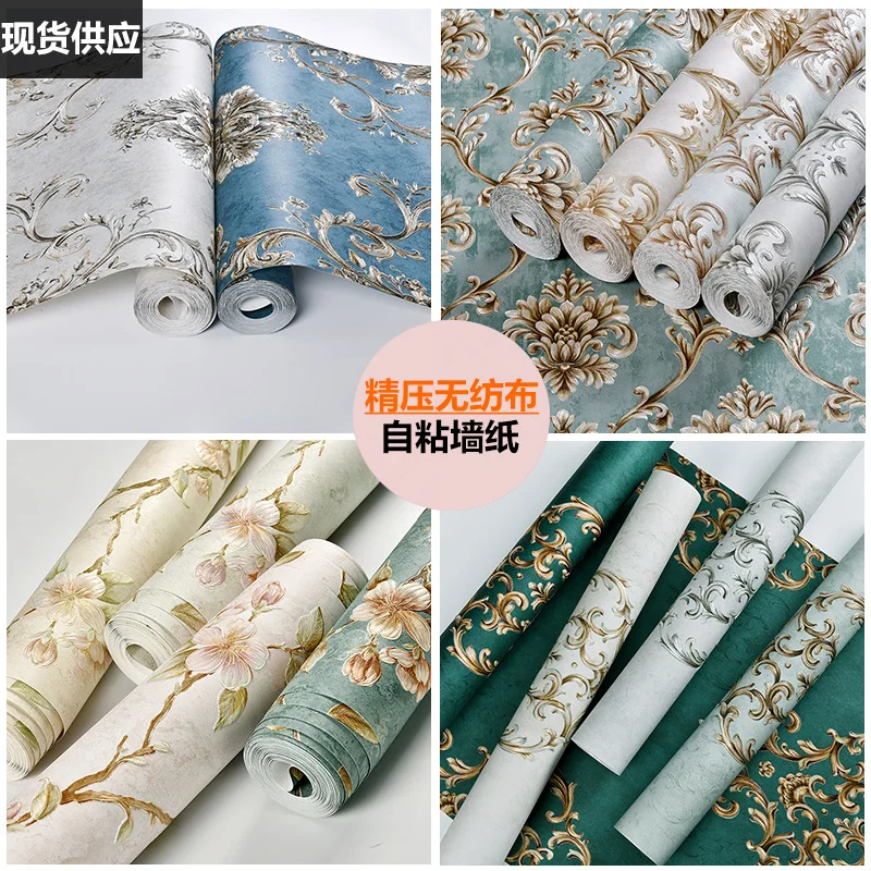 

Precision pressed non-woven self-adhesive wallpaper 3d three-dimensional bedroom living room TV background wall sticker