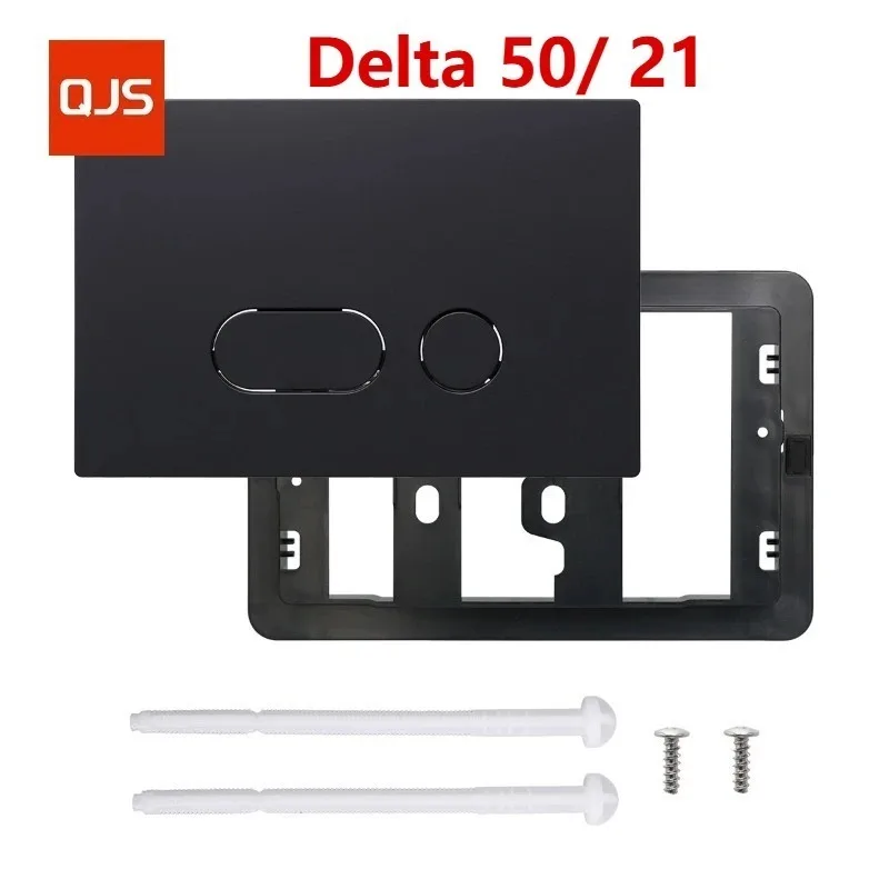 Delta 21 Actuator Flush panel for Geberi-t DELTA 50 Series Concealed Cistern, Toilet Button,Concealed Water Tank palte (Black)