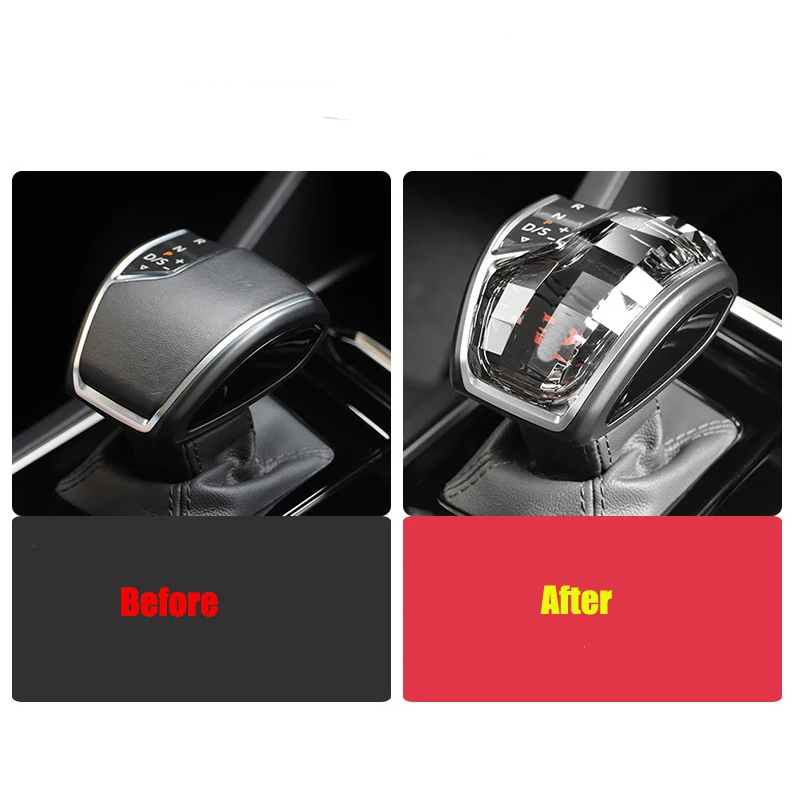 Car Replacement Crystal Handle Gear Shift Knob Decor Cover For Volkswagen VW Touareg MK4 CR 2019 2020~2024 Auto Accessories