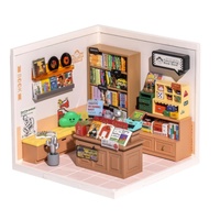 Robotime Rolife 3D Plastic Puzzle Mini Doll House Fascinating Book Store DIY Miniature House Kit
