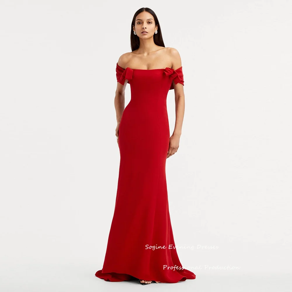 

Off Shoulder Customized Evening Dresses For Women Vintage Flower Corset Prom Dress Mermaid Short Sleeve فساتين سهرات