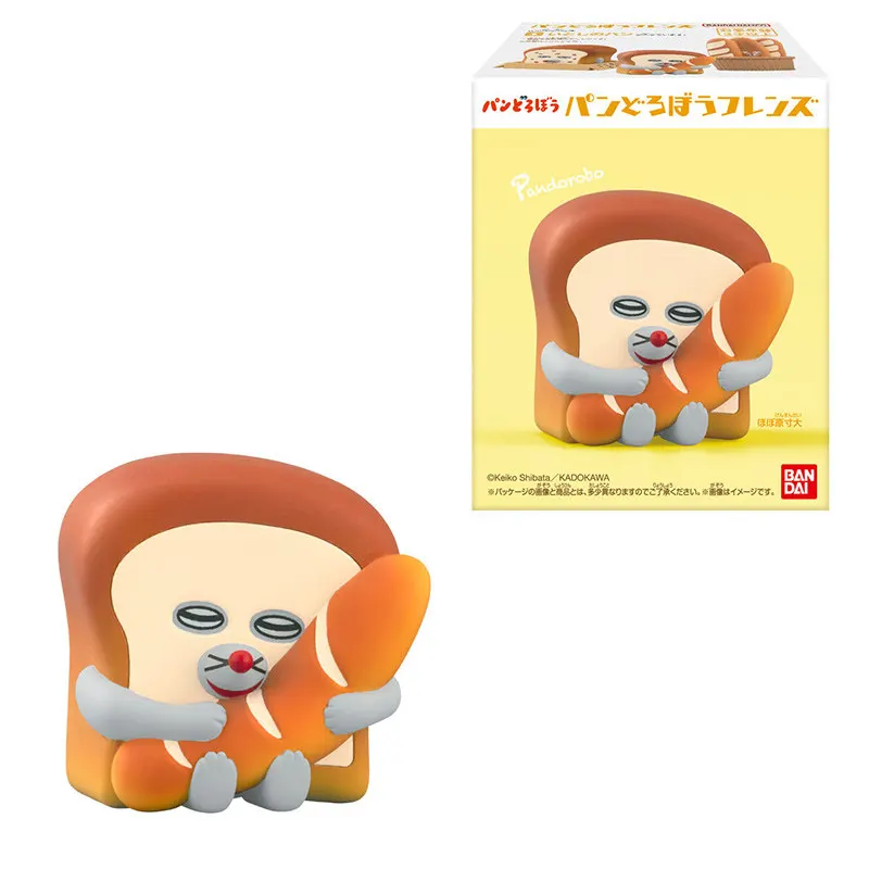 Bandai Bread Thief Mystery Blind Box Bread Friends Series Mimic Mini Figurines de collection Rice Ball Bread Man pour les fans d'anime