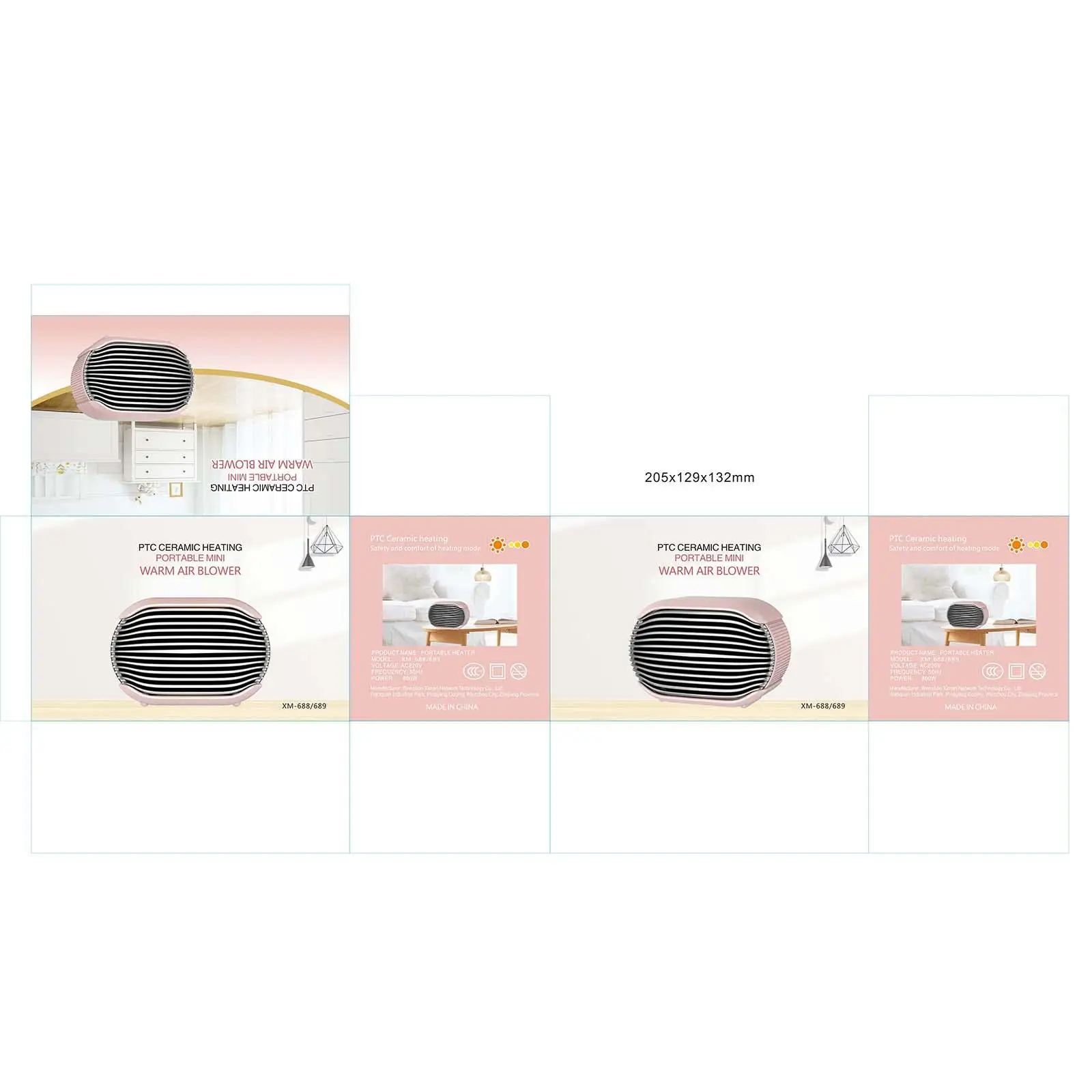 

Mini Space Heater with Thermostat Portable Safety for Table Desk