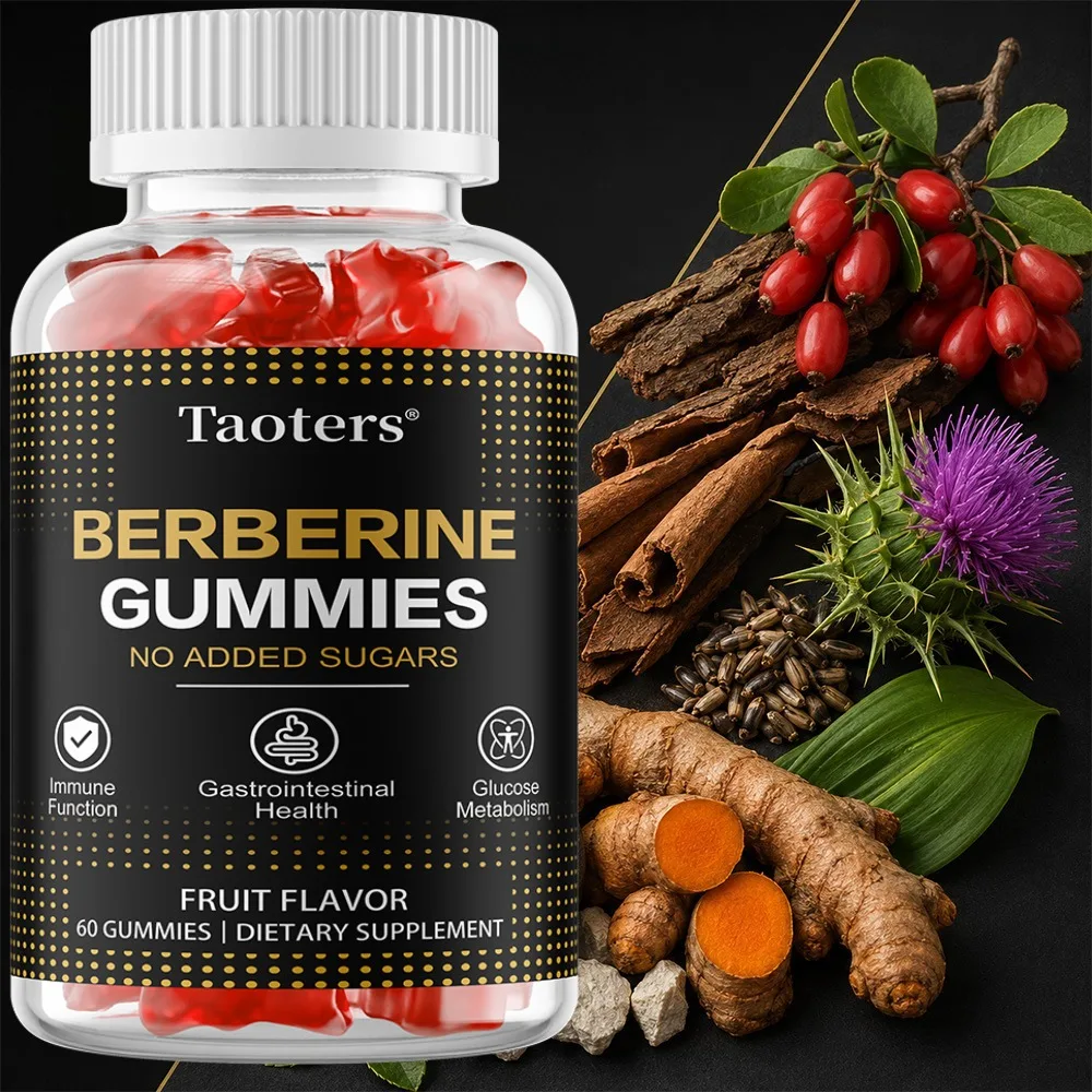 Berberine Gummies - with Ceylon Cinnamon, Helps Control Blood Sugar, Supports Glucose Metabolism & Natural Liver Function