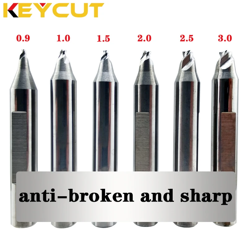 3-Flute Cutter 1.0mm 1.5mm 2.0mm 2.5mm 3.0mm Milling Cutter for WENXING DEFU SILCA MATRIX Manual Key Duplictor Machine