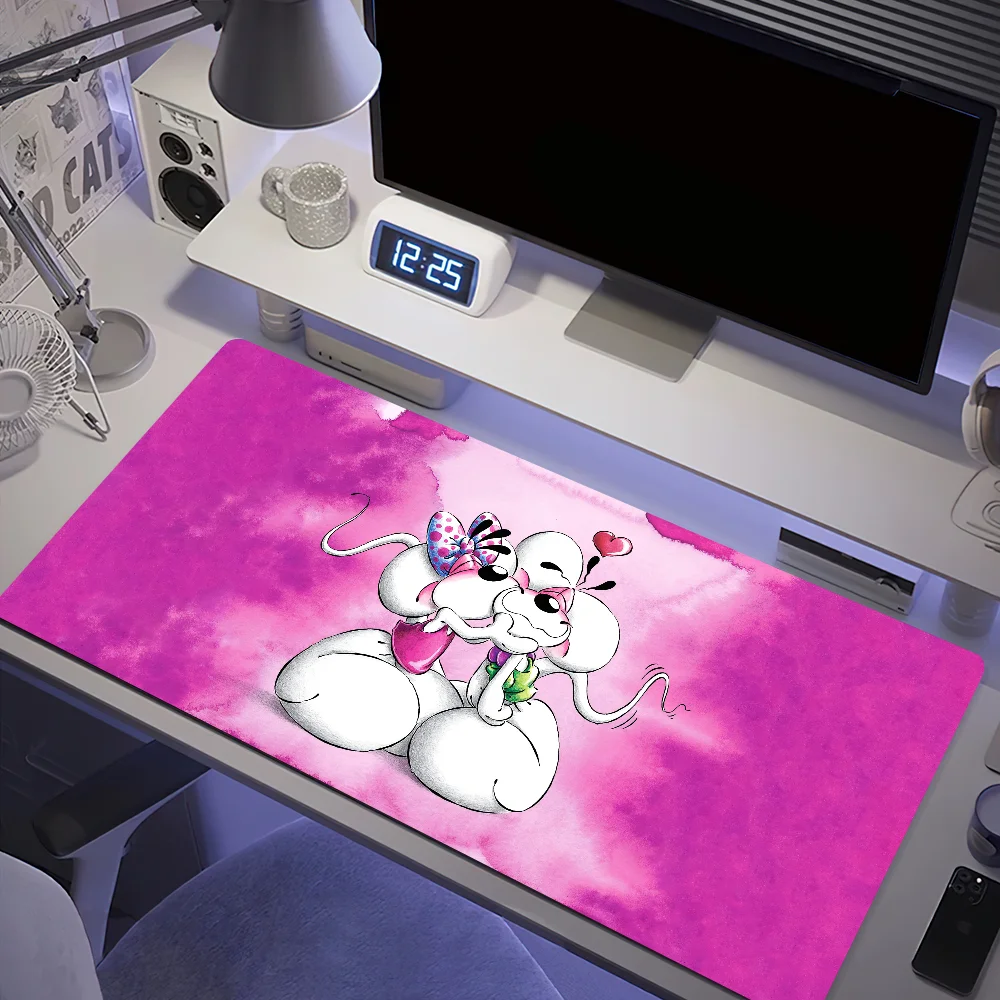 Image of Cartoon süße Kawaii D-Diddl Mauspad Schreibtisch Matte große rutschfeste Anti-Fray-Tastatur ergonomische Büro Gummi PC Home Custom