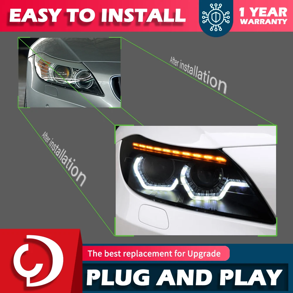 Car Styling for BME Z4 Headlights 2009-2016 E89 LED Headlight DRL Hid Head Lamp Angel Eye Bi Xenon Beam Accessories