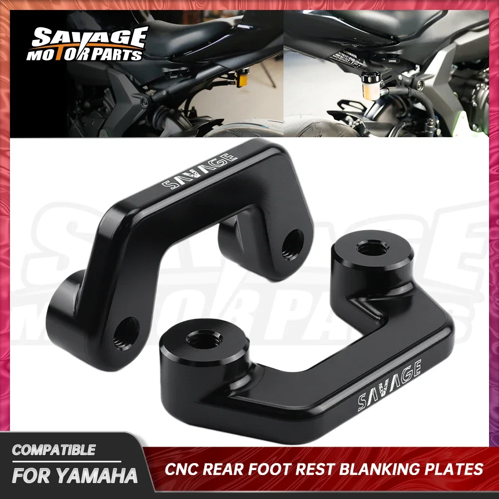 

2024 Rear Foot Rest Blanking Plates For YAMAHA YZF R1M R1 R7 Motorcycle Accessories Passenger Foot Peg Pedal Support Eliminator