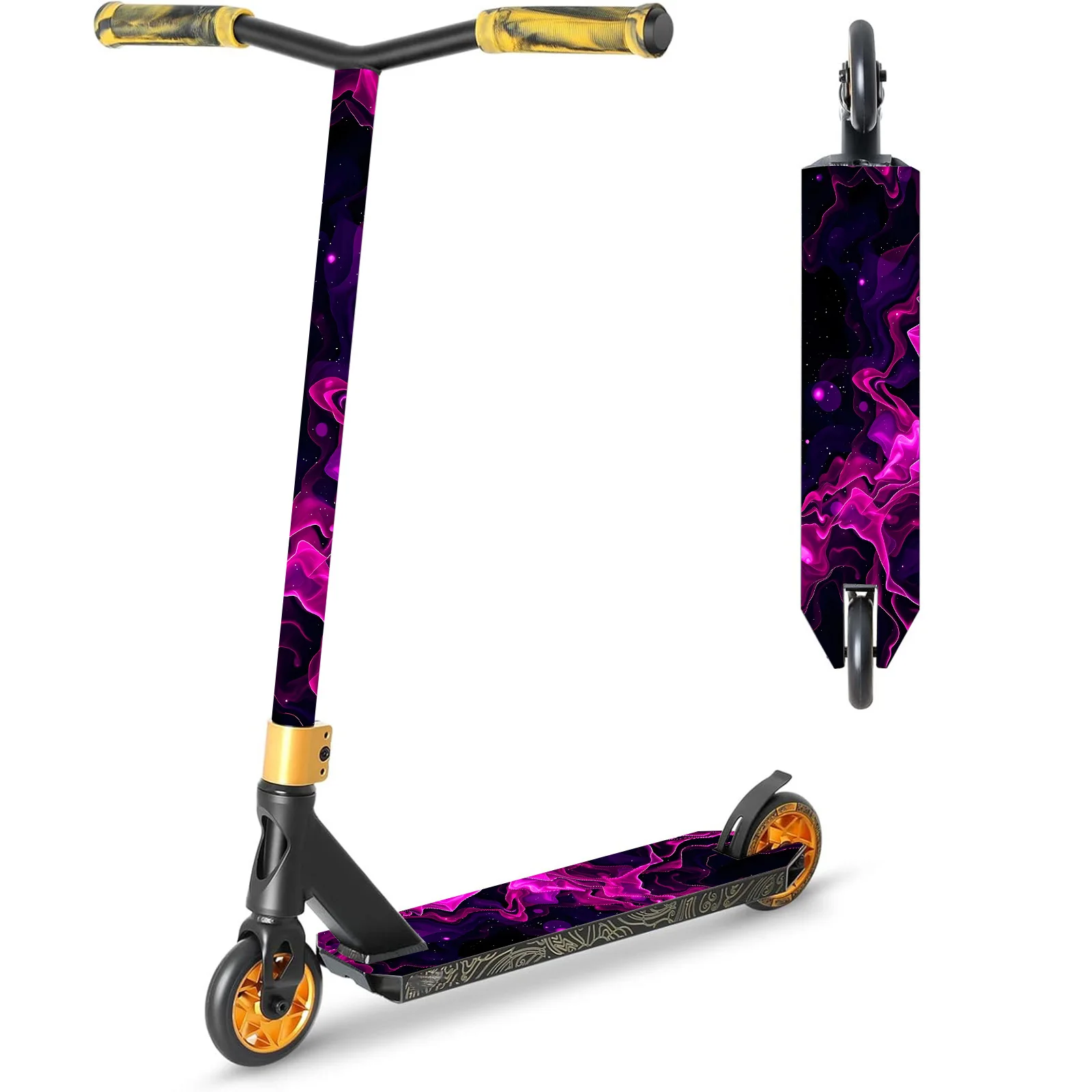 

Purple Fantasy Nebula Fluid, Trend Scooter Stickers, Skateboard Stickers, Scooter Floor Mat Stickers, Cool Skateboard