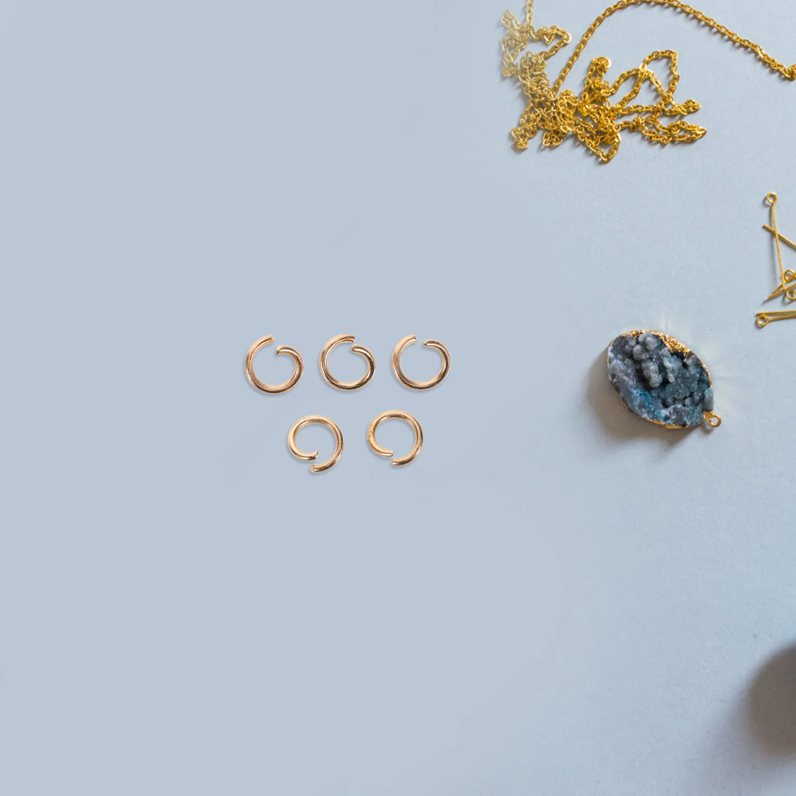 

30pcs Jewelry Making Jump Rings Chain Connectors Open Split Rings For Diy Bracelets Necklaces Earrings Replacement Locking
