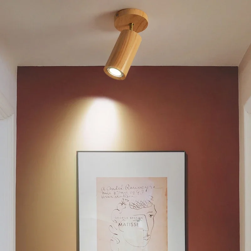 أضواء خشبية LED ديكور المنزل ضوء السقف منصة مشروبات مرحاض حائط الخلفية تركيبات إضاءة مدخل الإضاءة E27