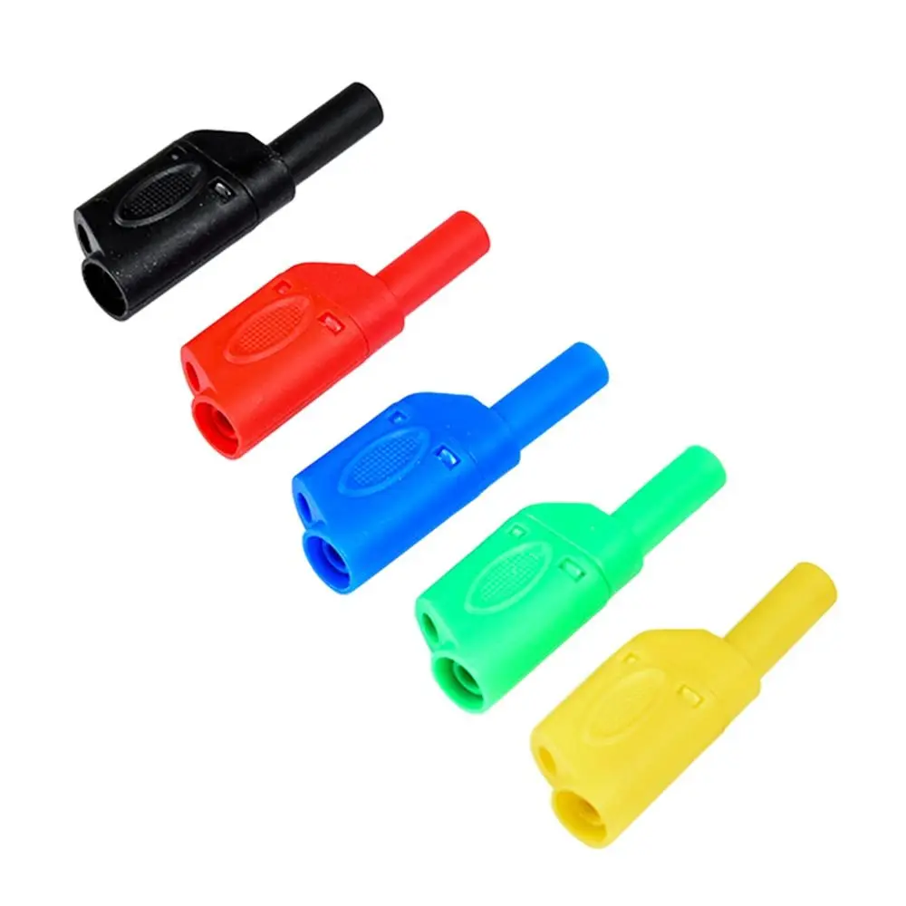 Safety 4MM Banana Plug Stackable Black Red Banana Plug Connector Wire Solder Connector Insulated Safety