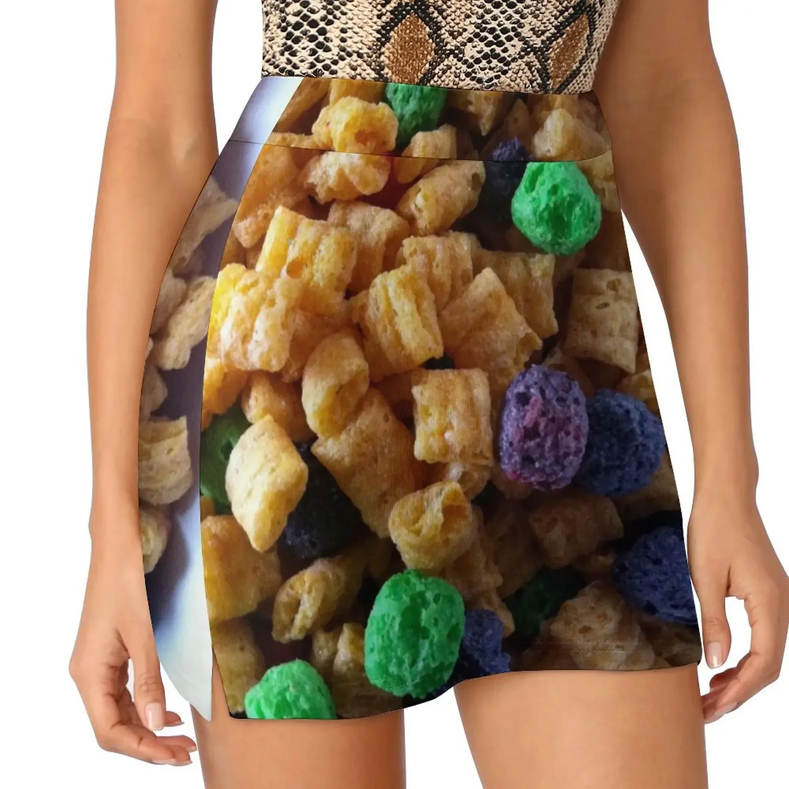 Uma tigela de Capt. Crunch com Crunchberries Mini Saia Roupas femininas fada grunge