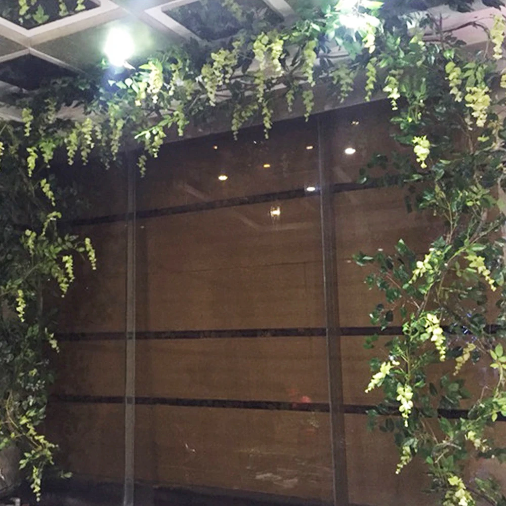 2/4Pcs Wisteria Vine 7ft Faux Flowers Silk Wisteria Garland Artificial Wisteria Vine Rattan Silk Hanging Flower for Home Garden