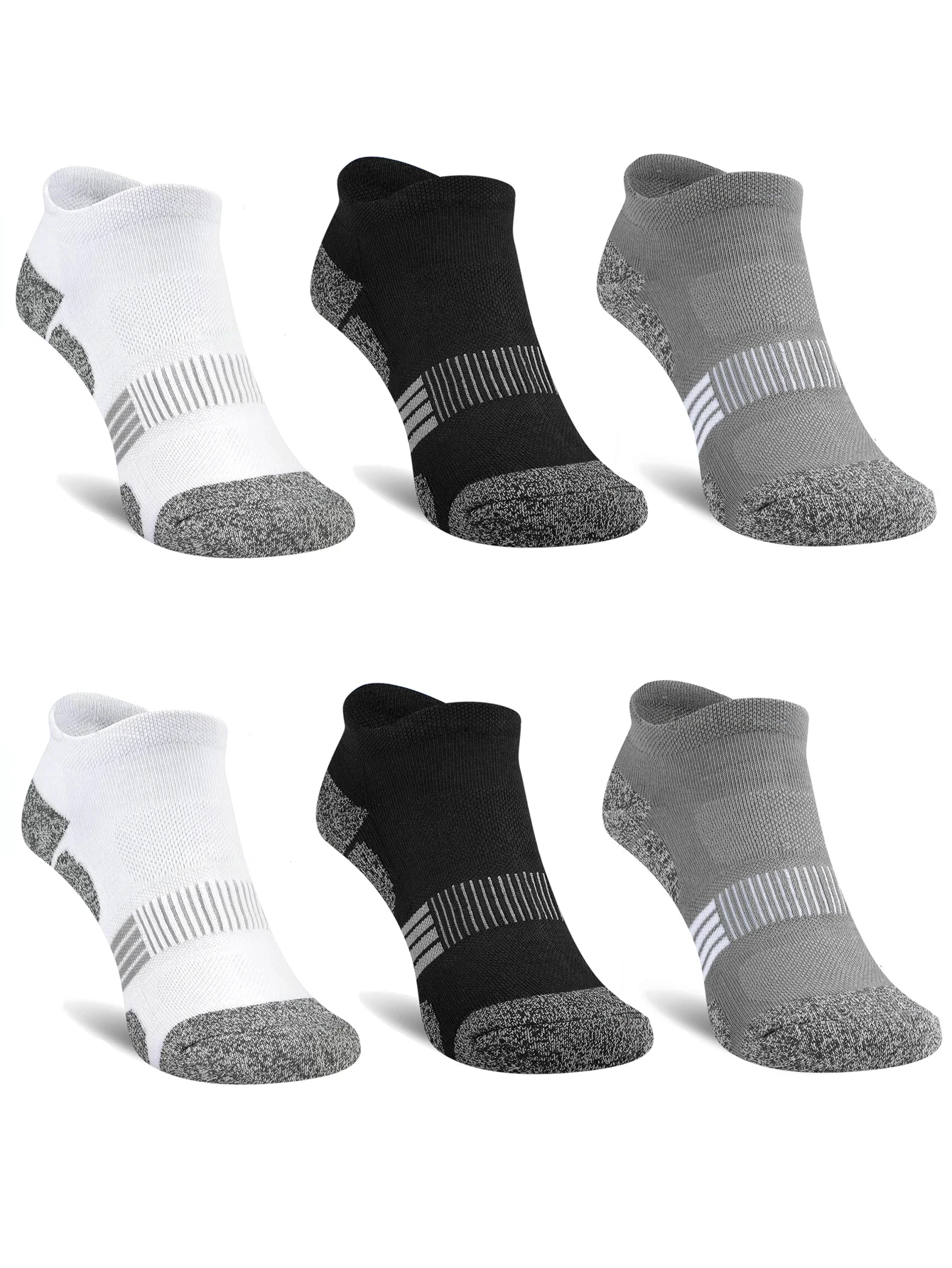3/6/12/24/30 Paar Herren-Knöchelsocken in großen Größen, atmungsaktiv, schweißabsorbierend, niedrig geschnitten, für Basketball und Laufen, mit Fersenpolster