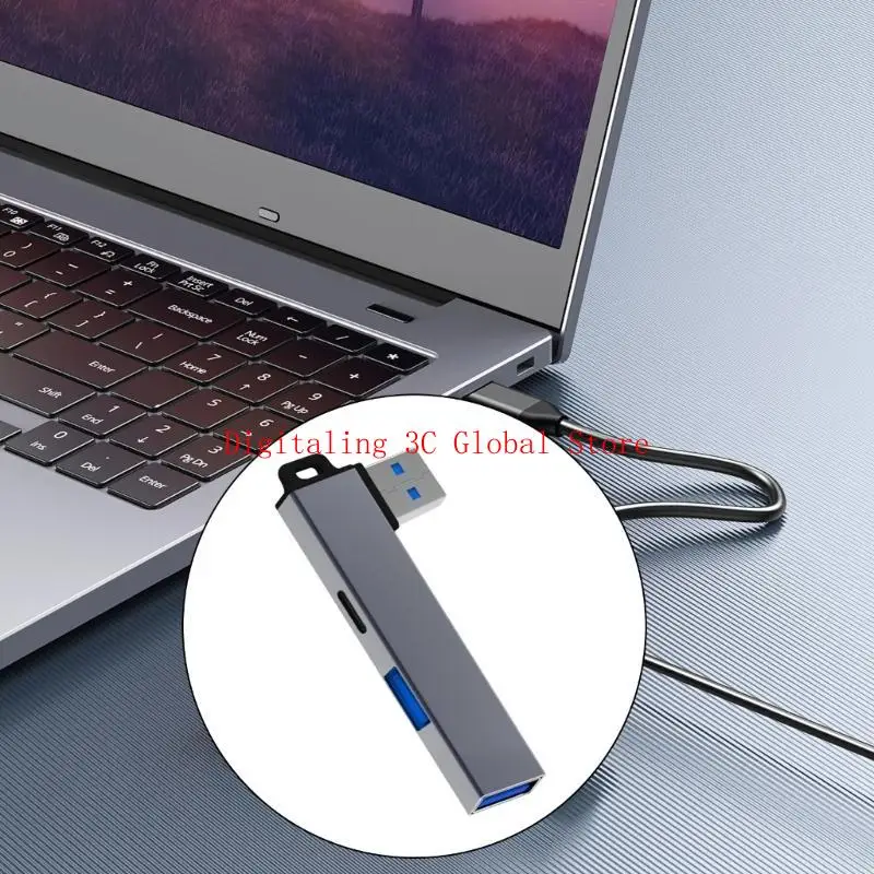 Алюминиевый сплав USB3.0 Hub USB3.0 Splitter USB для типа C и USB -адаптер