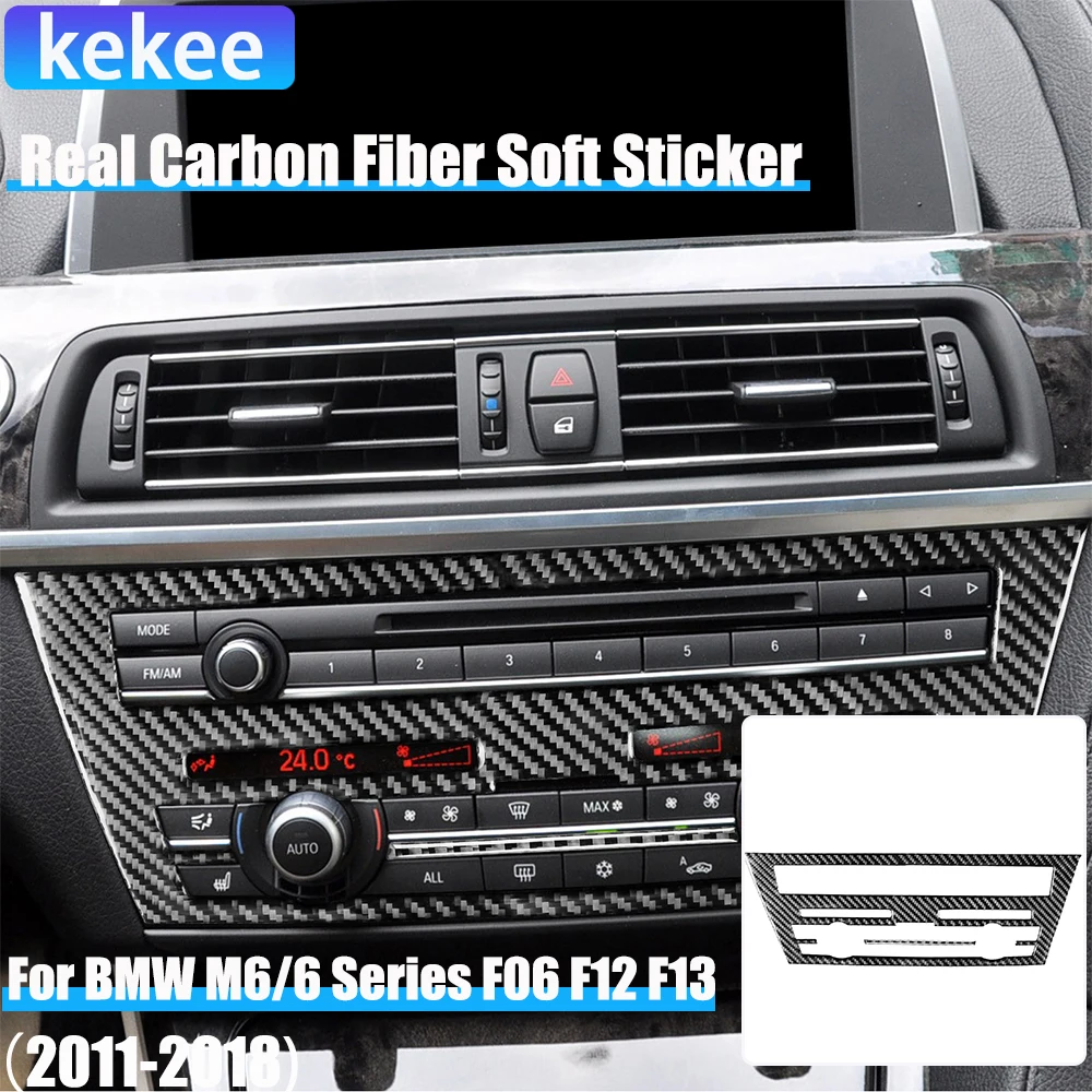 

Автомобильные аксессуары из настоящего углеродного волокна, крышка с радиоуправлением, мягкая наклейка для BMW 6 серии/M6 F06 F12 F13 M Sport 2011-2018