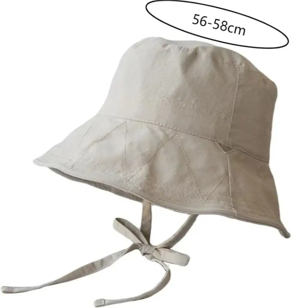 Lace-up Fisherman Hat Summer Light Thin Casual Outdoor Windbreak Rope Sunshade Basin Hat Ins Sunscreen Hat