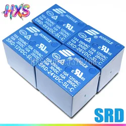 5PCS Relay SRD-03VDC-SL-C SRD-05VDC-SL-C SRD-24VDC-SL-C SRD-12VDC-SL-C 3V 5V 6V 9V 12V 24V 48V 10A 250VAC 5PIN Relays Relais