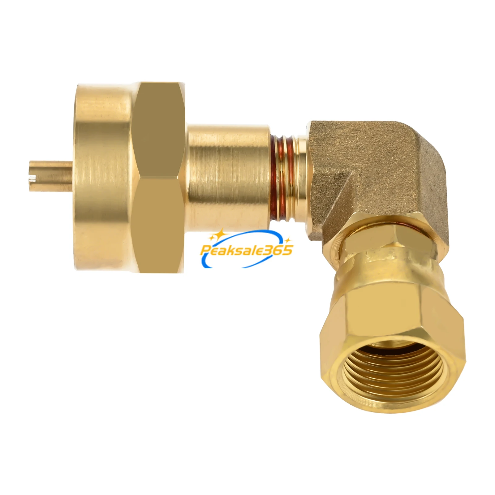 

1pc 1LB One Pound Propane Gas Torch Burner Elbow Converter Brass Adapter 3/8" Swivel SAE Flare Female Regulator Connection 90°