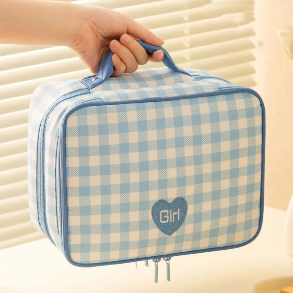 

Storage Organizer Large Capacity Makeup Bag Portable Waterproof Clothing Storage Bag Double-layer Handheld Toiletry Bag Travel