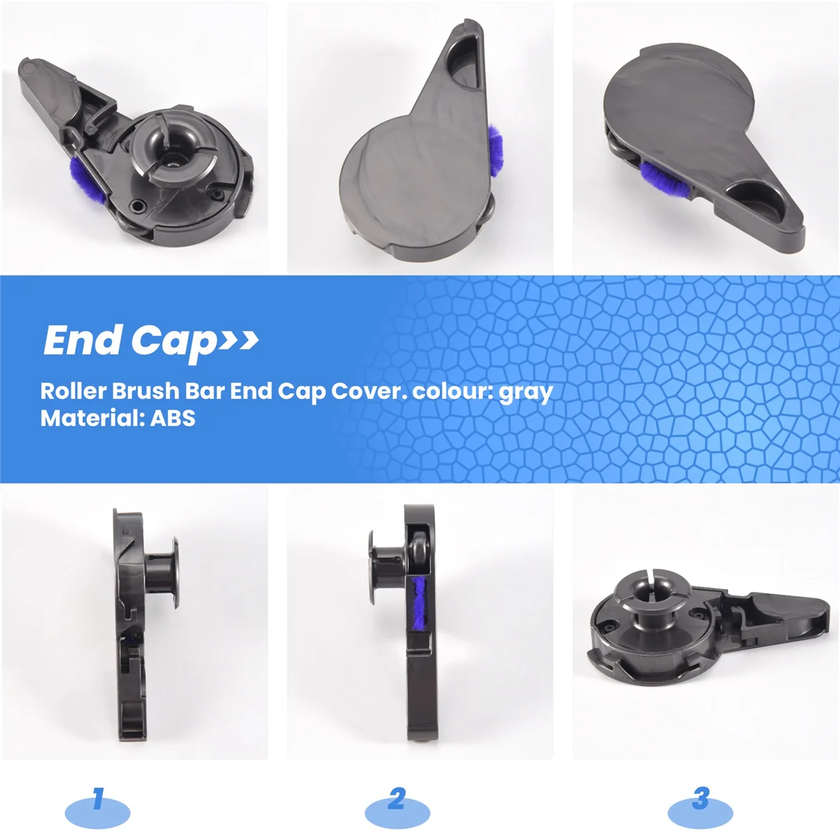 غطاء غطاء نهاية شريط الفرشاة الدوارة لـ Dyson Digital Slim، V8 Slim، V12 V15 Detect Slim قطع غيار المكنسة الكهربائية HOT