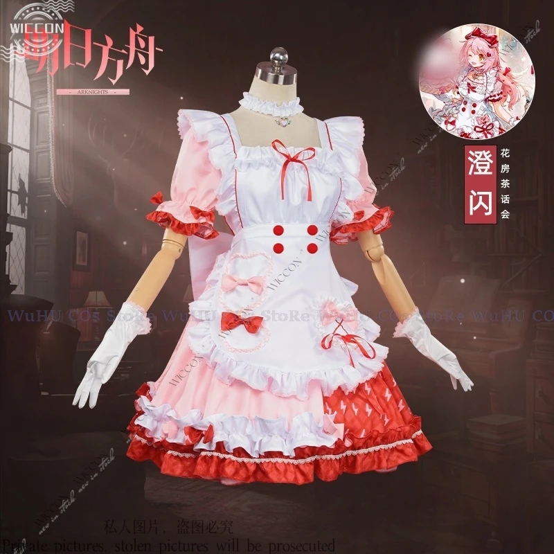 

Goldenglow Arknights Cosplay Costume Dress Flower House Tea Party Interlocking Skin New Woman Girl Lolita Cute Role Play