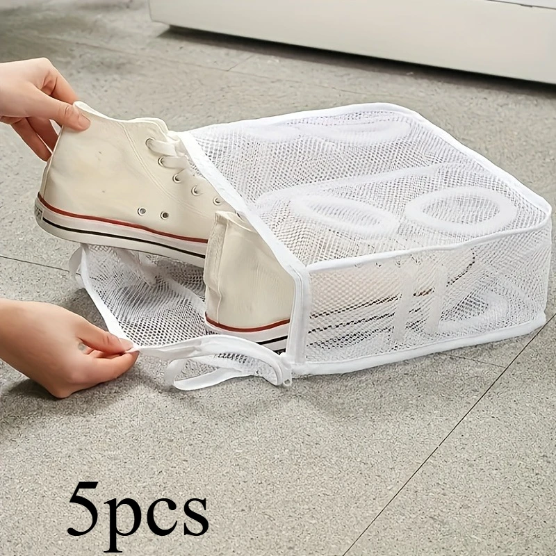 Lot de 5 sacs de lavage pour machine à laver - Sac spécialisé pour chaussures et objets fragiles - Convient aux chaussures, aux lave-vaisselle et aux machines à laver