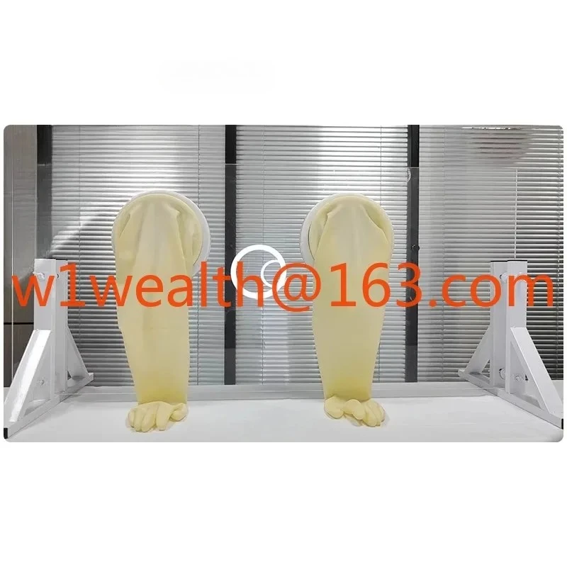 Acid and alkali corrosion resistant battery factory chemical injection glove box gloves vacuum operation anaerobic box long arm