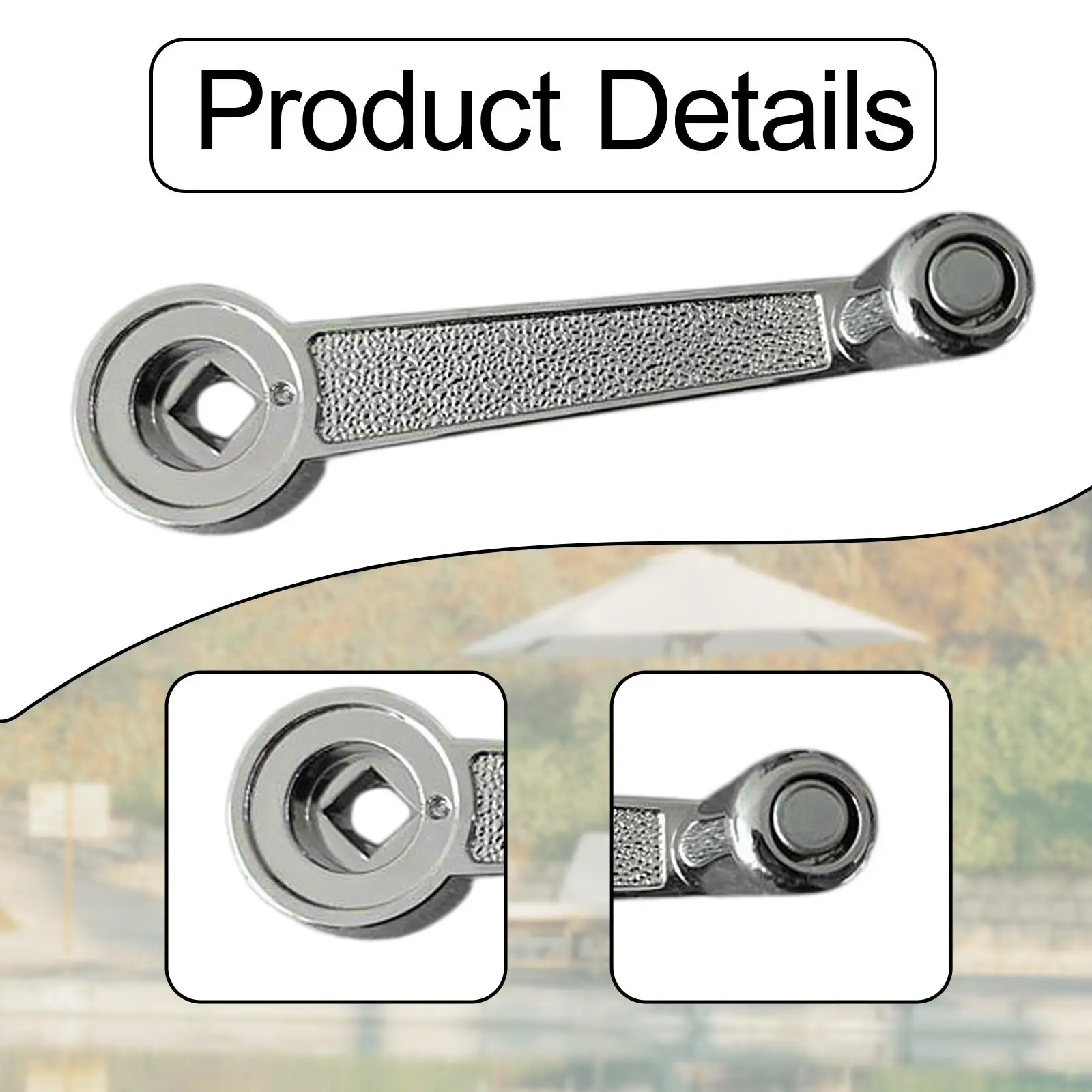 Outdoor Umbrella Rotary Handle Metal Universal Parasol SHAKE Handle Shade Part for Beach Party Yard Outside Fishing Barbecue