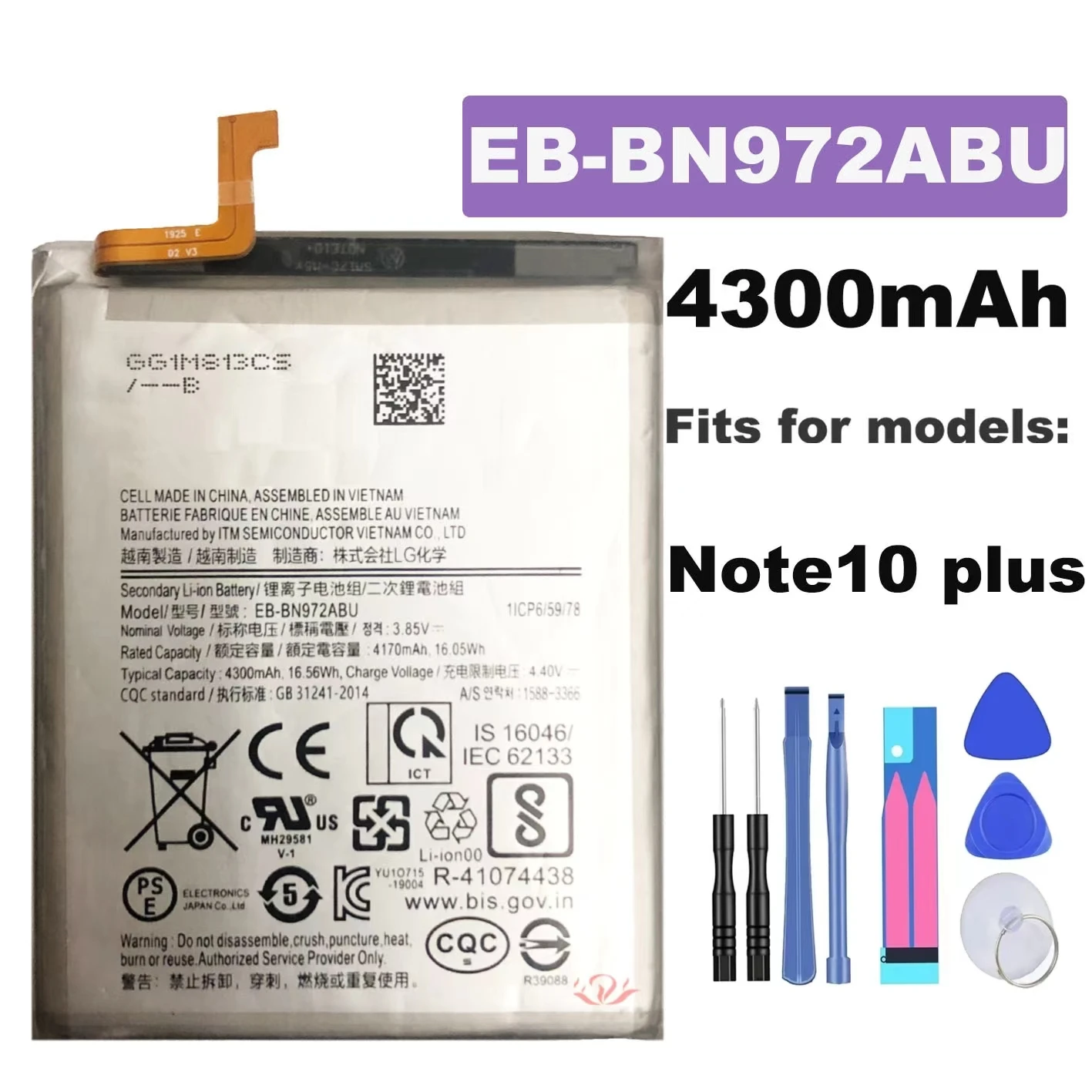 For Samsung Galaxy note10plus EB-BN972ABU original battery, mobile phone battery replacement repair parts, free tools