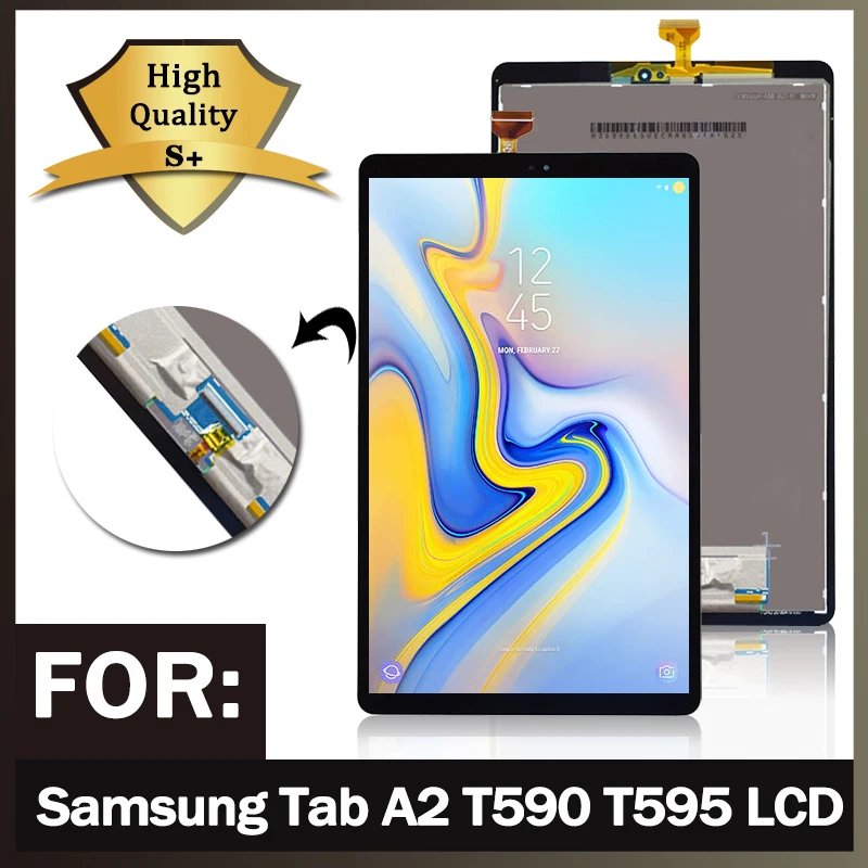 

10,5 "проверенный T595 T590 дисплей для Samsung Tab A 10,5 SM-T590, ЖК-дисплей с сенсорной панелью, дигитайзер в сборе