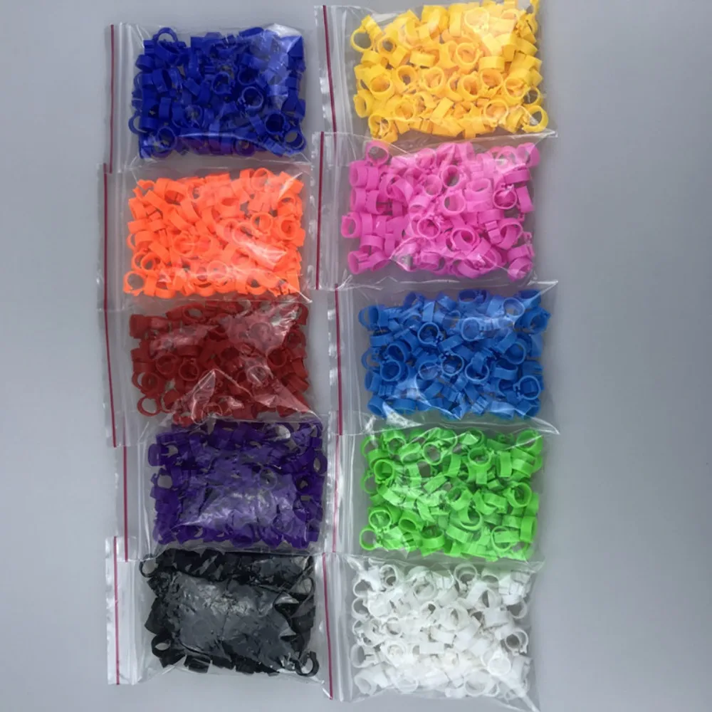 random color20pcs 8mm Inner Diameter Pigeon Foot Ring 5mm Height Blank Snap On Identification Leg Ring Pigeon Supplies