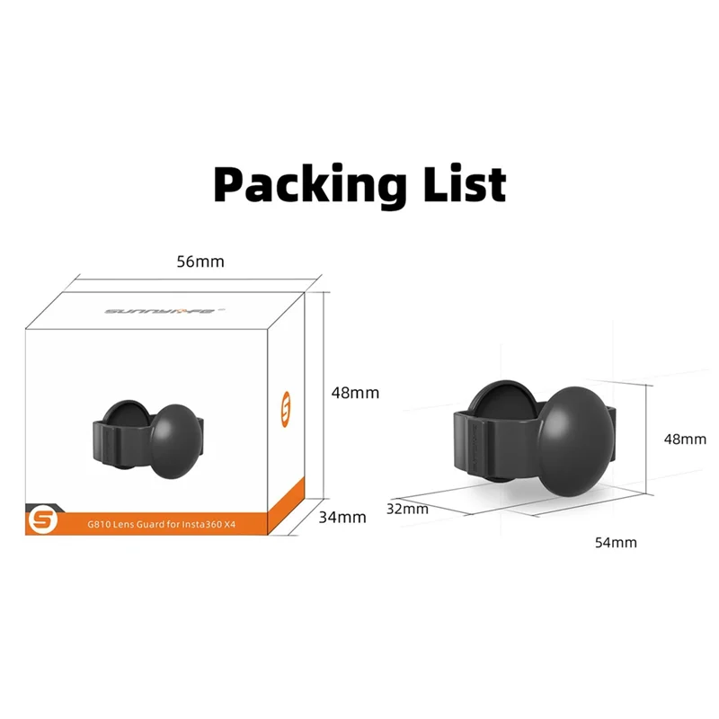 Новая защита объектива SUNNYLIFE для Insta360 X4, защита объектива для панорамной камеры, крышка объектива, устойчивые к царапинам и падению аксессуары