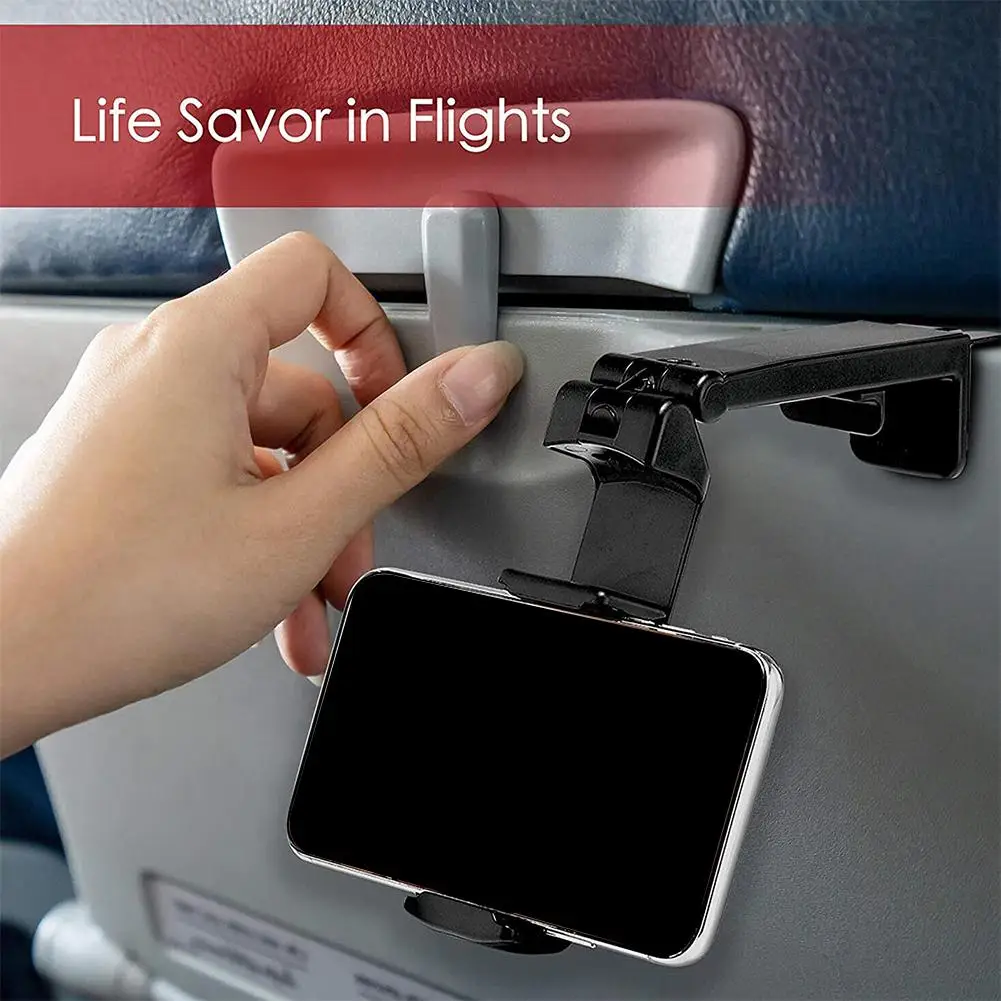 

Airplane Mobile Phone Holder Portable Travel Holder Holder Rotatable Seat Selfie Foldable Holder Airplane Train Holder Desk Z8G6