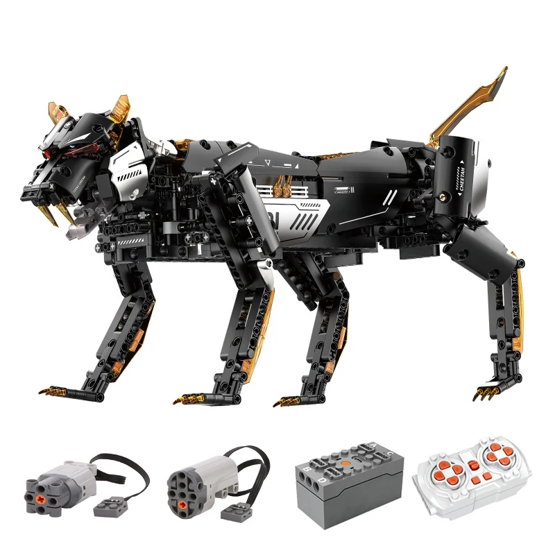 

IN STOCK MOC Technical RC Dark Night Mechanical Leopard Building Blocks Bricks Assembling Model Toys for Children Birthday Gift
