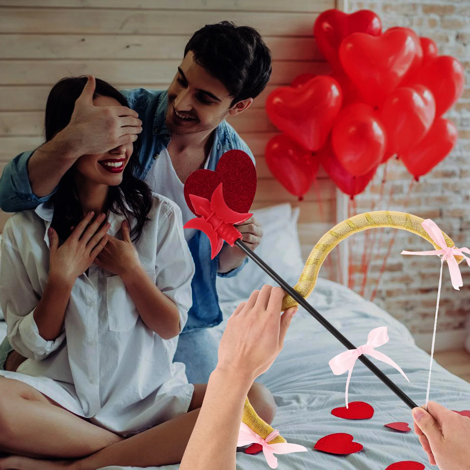 Cupid Costume Prop Set Small Bow Arrow for Valentine's Day Cosplay Accessories Women Kids Cupid Costume Prop Cupids Bow