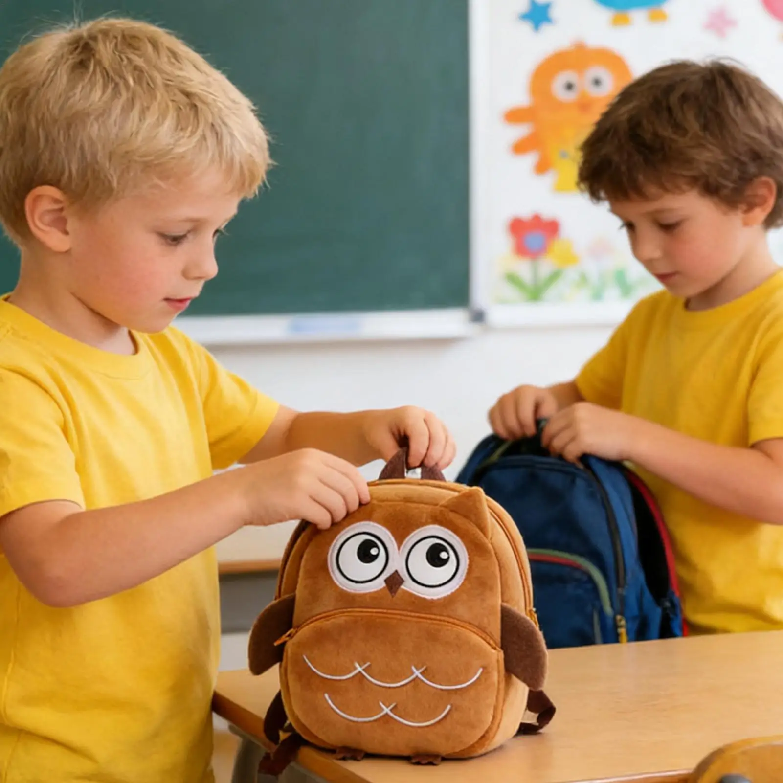 

Cute Owl Backpack Cute Cartoon Soft Lightweight Bags Small Boys Backpack For Daycare Preschool Zoo Activities Snacks Toys Park