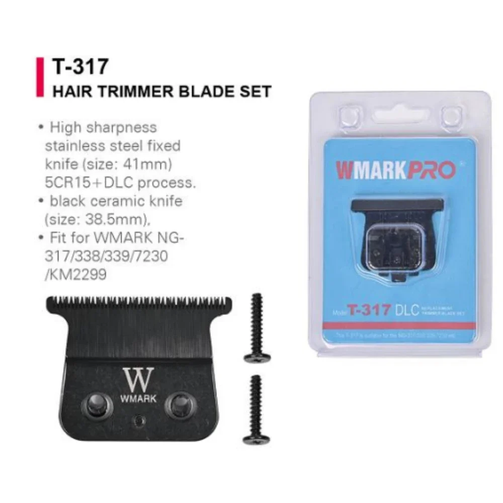 

Professional Hair Trimmer Blade Set WMARK T-317 High Sharpness Stainless Steel Fixed for WMARK NG-317/338/339/7230