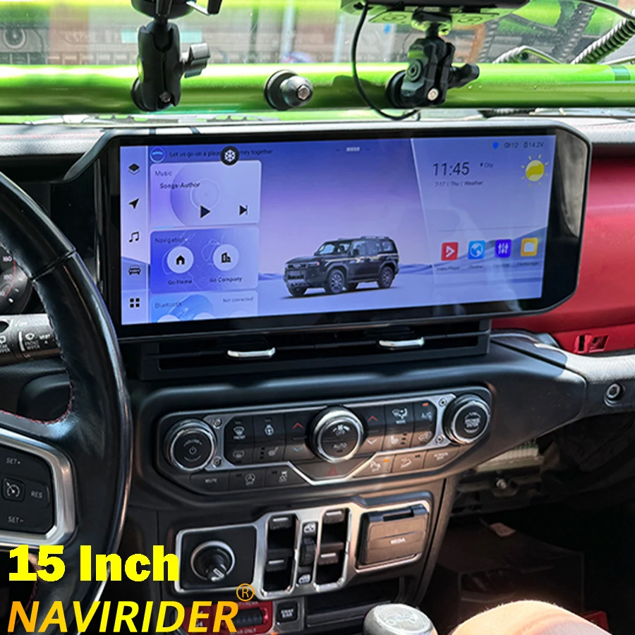 

15" For Jeep Wrangler 2018-2022 CarPlay Autoradio GPS DSP Navigation Screen Android 13 Multimedia Video Player Car Radio Stereo