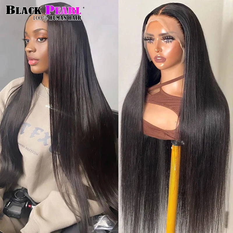 200% 13x4 Bone Straight Lace Front Wigs Human Hair Brazilian Remy Transparent 13x4 HD Lace Frontal Wig 26 28 30 Inch Closure Wig