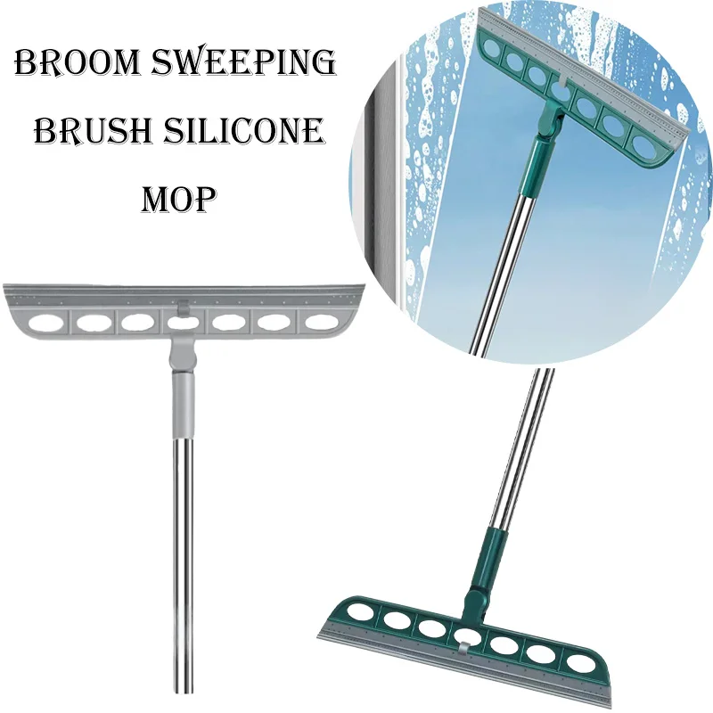 

Волшебная метла, щетка для подметания, силиконовая швабра, без полос, очиститель для пола, окон, без следов воды, для домашних животных, без запутывания, широкая резиновая головка Er