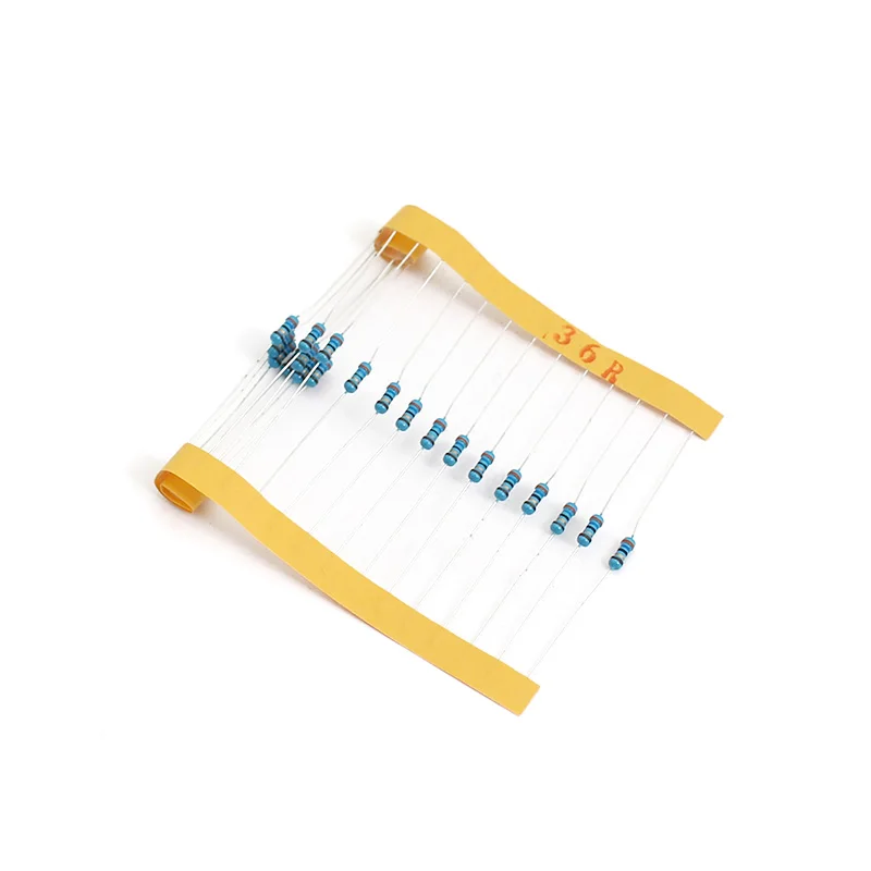 2600pcs/lot 130 Values Metal Film Resistors Assorted Pack 1/4W 0.25W 1% 10ohm~1M Resistor Assortment Kit Fixed resistor box